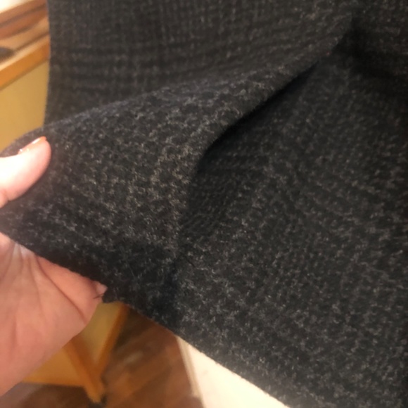 J Crew black and gray plaid top coat with Primaloft - Picture 6 of 9